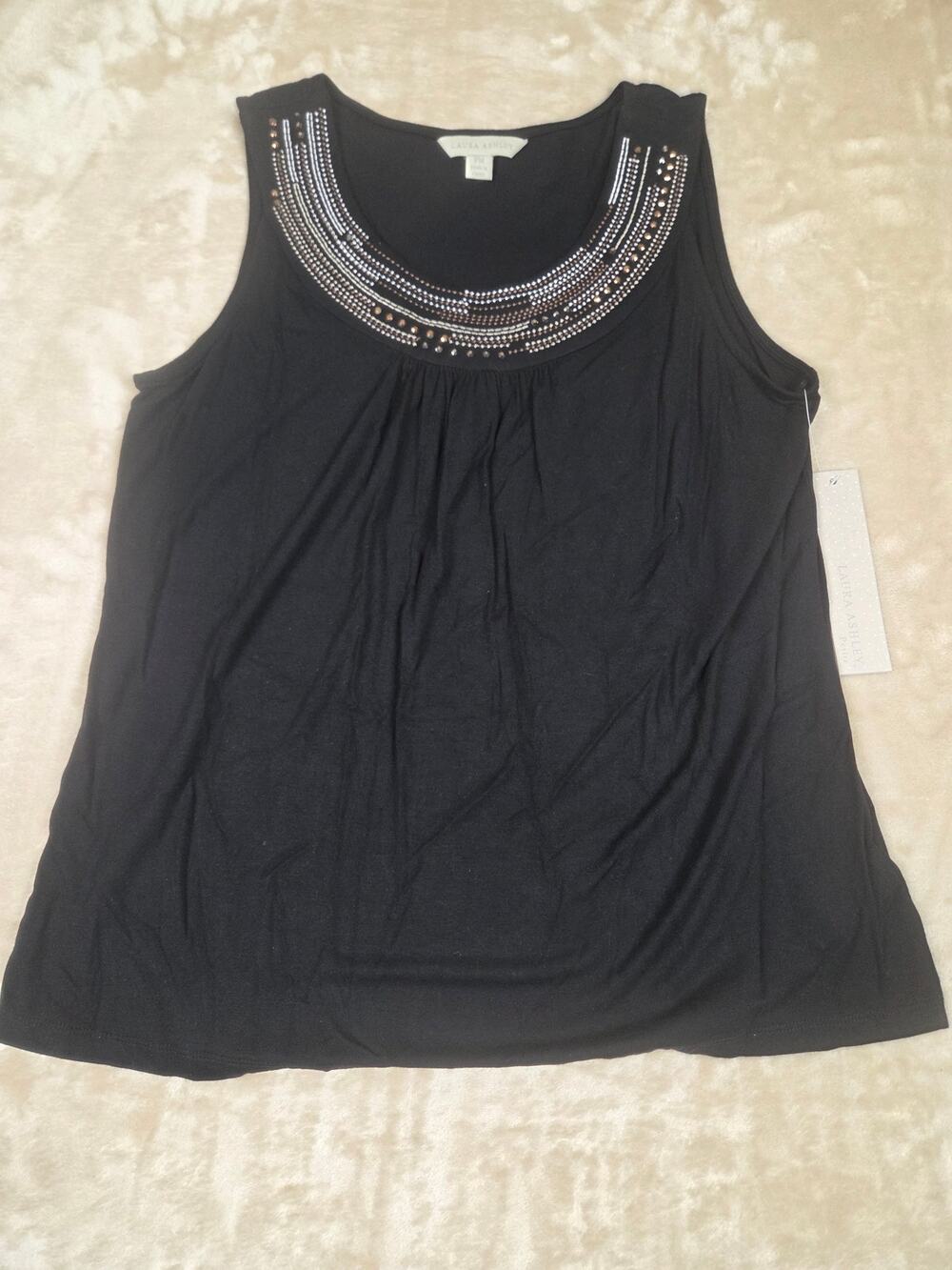 Laura Ashley Embellished Sleeveless Top